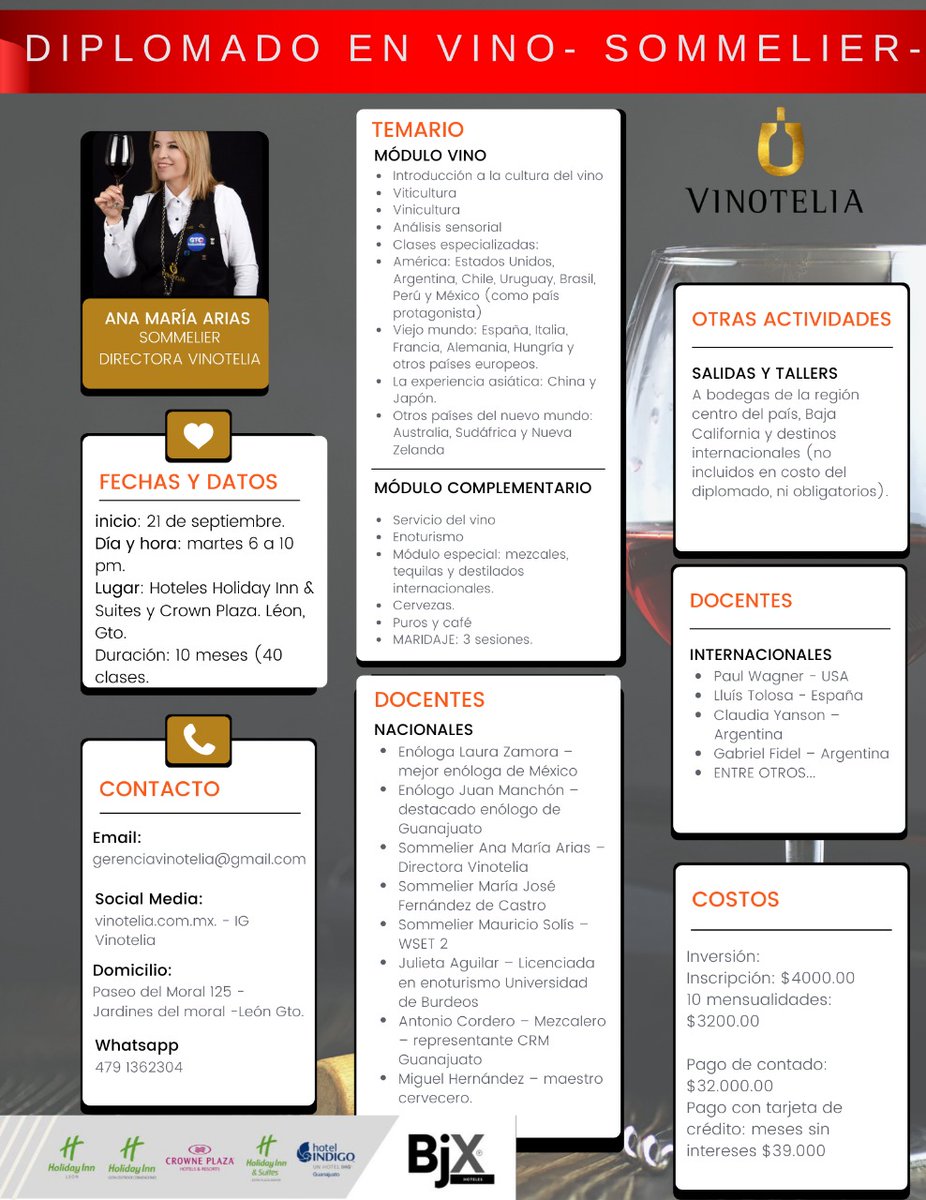 VinoteliaE's tweet photo. Estás a un paso de volverte experto en vinos y maridaje. Se parte del Diplomado En Vino “Ser Sommelier” 🍷 Más información 👉 https://t.co/4Pbi4NxhMt https://t.co/0kXRJTWsGr