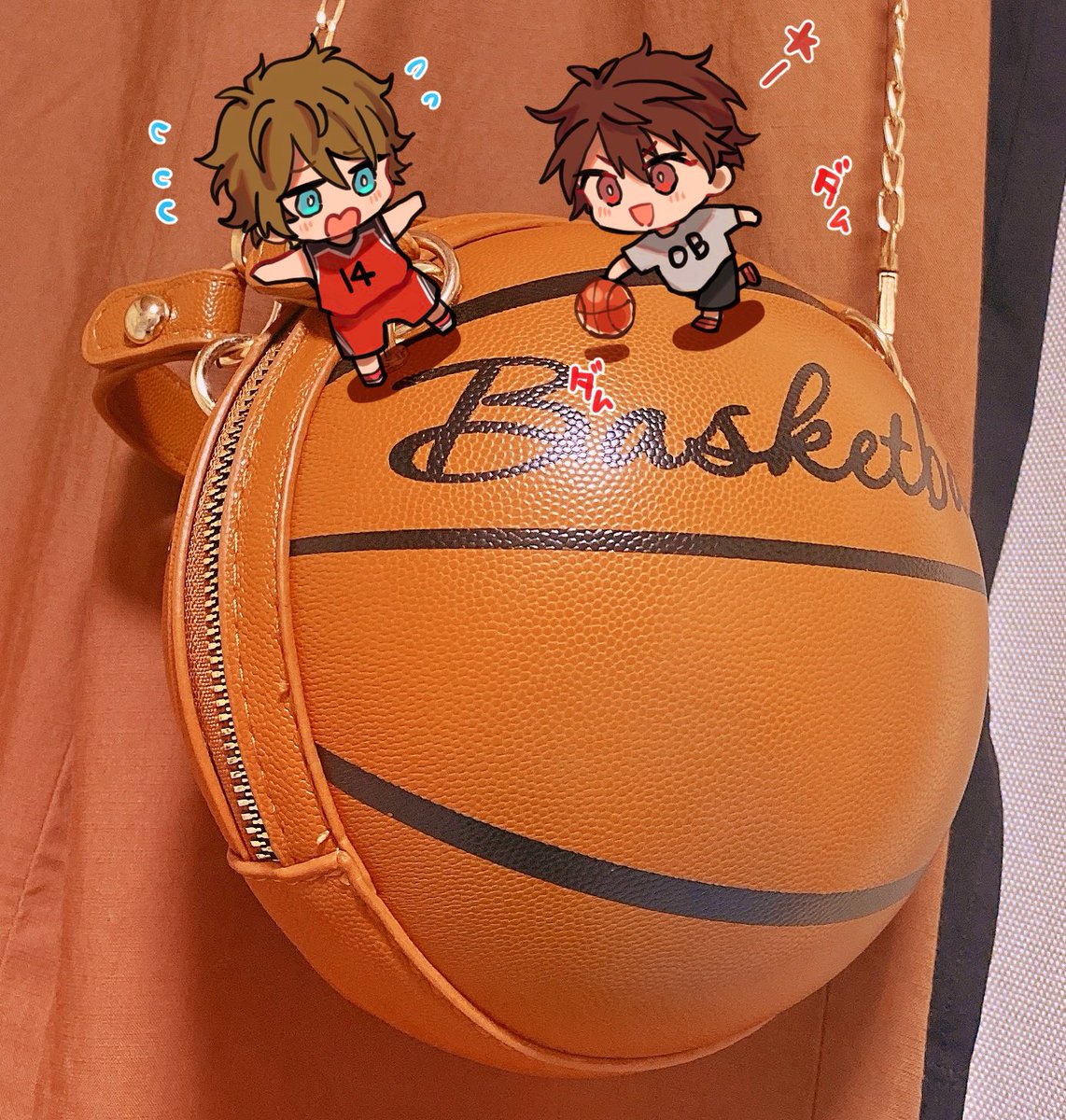 「🏀バッグ買った 」|mokuのイラスト