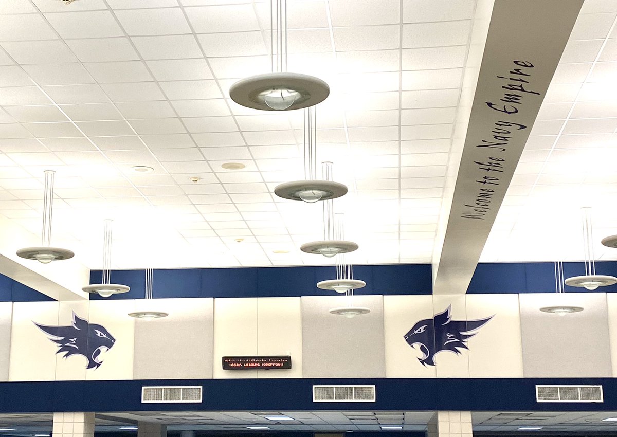Stopped by to pick something up that I left in the band office, and stepped into the cafeteria to check out the new bling. Love it! #NavyEmpire