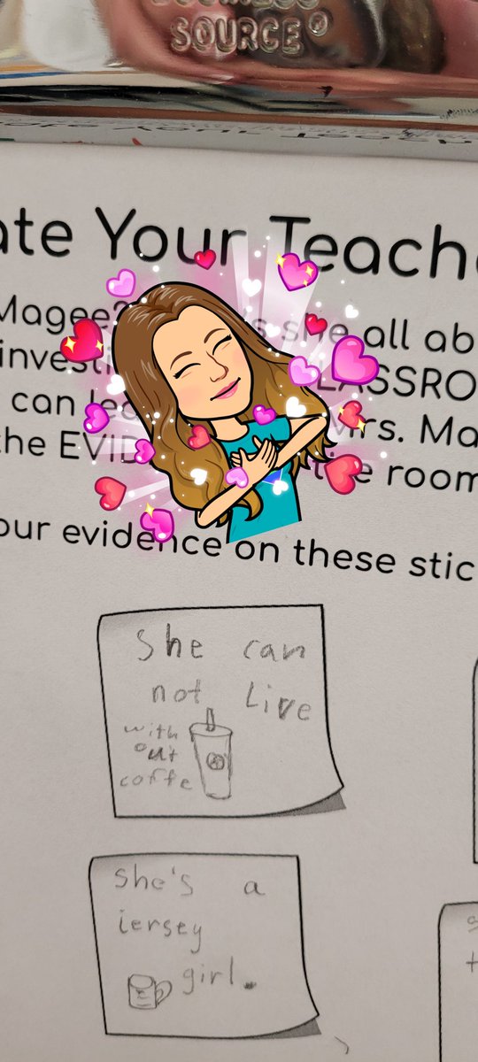 jenmagee1's tweet photo. I've never felt so seen!!🤣💖 So much fun having my kiddos investigate my classroom for EVIDENCE about me! SO many clues!😁🐞🐸☕📚🏖🏴🐶🍕👩🔬 Building relationships begins w/ vulnerability BOTH ways!🤗💞...and yes, I DID throw up on my 1gr teacher😅 #sharonstrong #signaturecolor https://t.co/7bMxx7oIPo