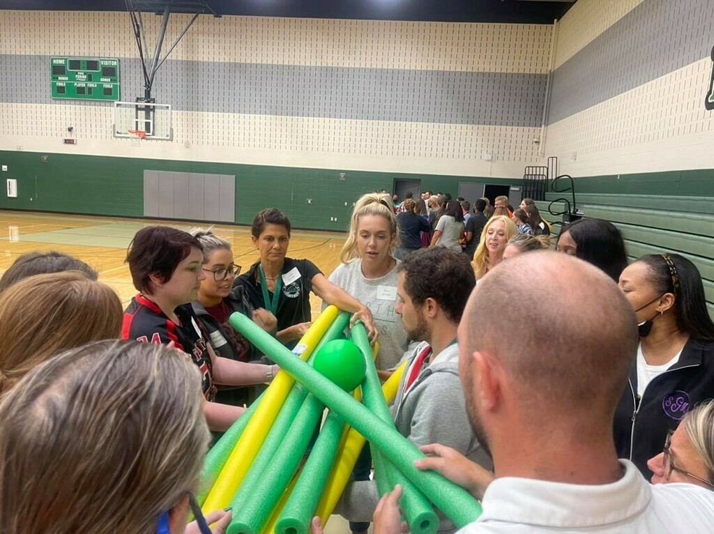 FISD_NelsonMS's tweet photo. The Nighthawk staff had another awesome day of learning and relationship building! We are almost ready to welcome our students back to the Nest! #SEL #SWPBIS #choicelearning #newheights https://t.co/WrG2NiNwM9