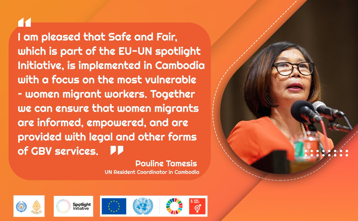 UNCambodia's tweet photo. #WomenMigrantWorkers face structural & systemic discrimination while accessing services throughout #MigrationCycle. #MultipleBarriers prevent them fr/ seeking help through formal & informal channels, not knowing where to find respectful & support service.
https://t.co/NZjbQTnwi3. https://t.co/pMmeDdLieG