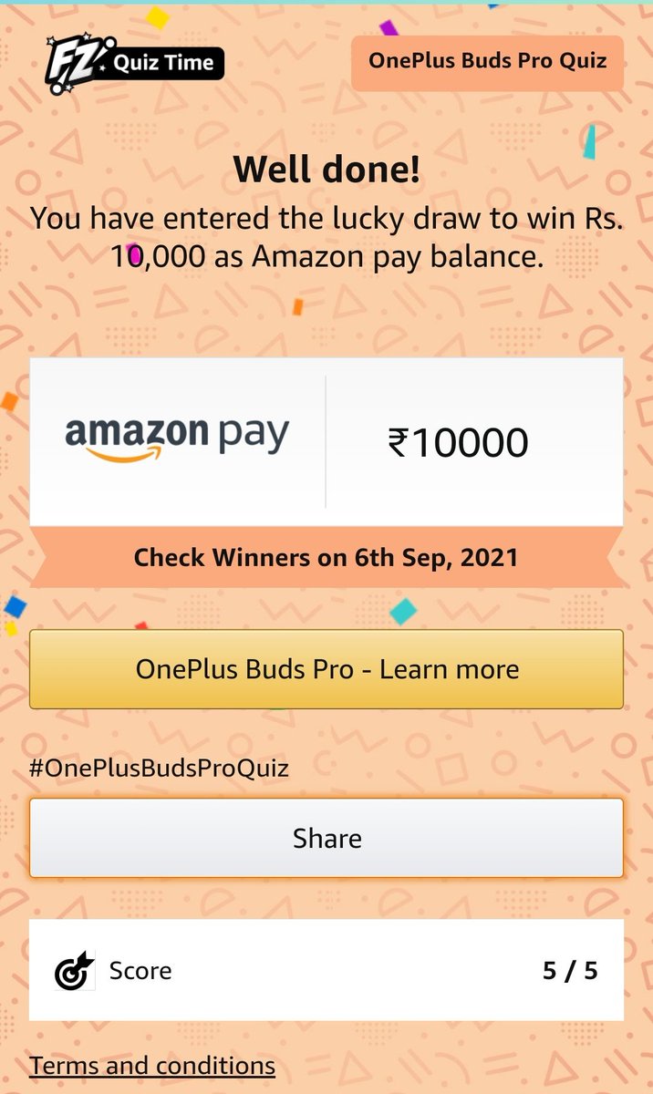 YoungIndians's tweet photo. I played this interesting Quiz on Amazon-Play games at Amazon FunZone  https://t.co/Tc22MPkPk2
@amazonIN, @OnePlus_IN and use the hashtags #OnePlusBudsPro #HearTheUnheard https://t.co/qVEQAF9SCA