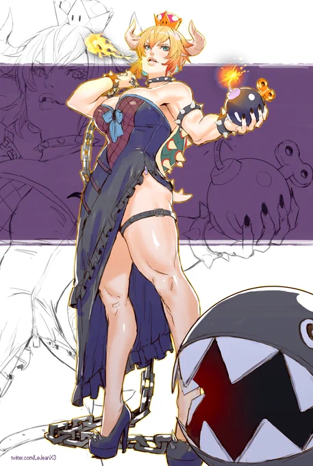 Throwback #Bowsette #クッパ姫 w/step images 