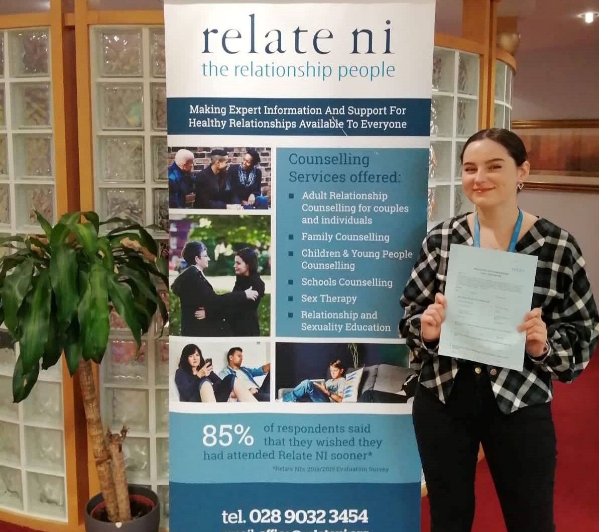 RelateNI's tweet photo. Hi! I’m Rebecca, Relate NI’s marketing intern. As part of my master’s project I’ve put together a survey about a new relationship support service for Relate NI – if you’d like to help me out and complete the survey I’d really appreciate it! https://t.co/yuBaOECfWJ https://t.co/WjJP7aVaMz