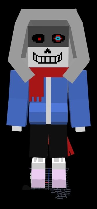 dust sans, Minecraft Skin