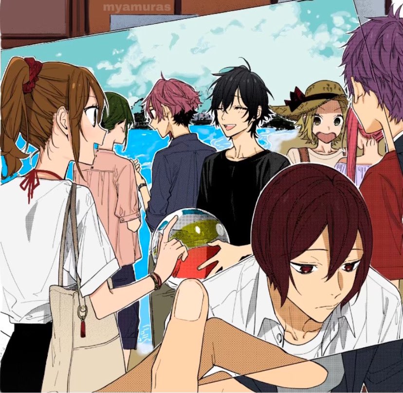 HORIMIYA PIECE !! on X: i colored the horimiya beach panel !!   / X