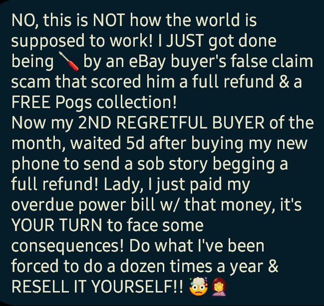 slowxmoxpanda's tweet photo. π₯Because Twitter doesn't allow me...
#eBay #EbayProblems #Poverty #Single #Disabled #KarmaCanSuckIt #NEISvoid #SmallYouTuber #Vlogger #ChronicLife #DyingOfPoverty #PovertyKills #Anxiety #Depression #Stress
πππππ‘π©π©π© https://t.co/JvFB32BV5T