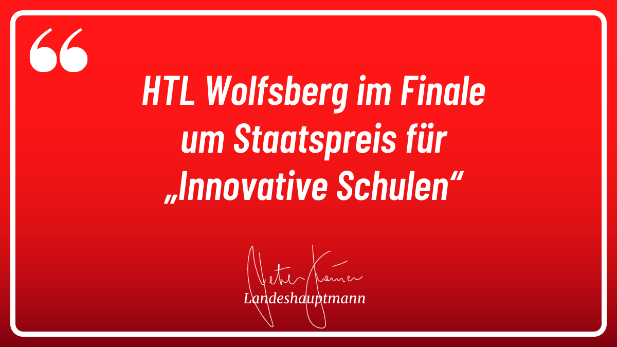 PeterKaiserSP's tweet photo. Die #HTL #Wolfsberg mit Direktor Jürgen Jantschgi hat es geschafft, ins Finale für den Staatspreis „Innovative Schulen“ zu kommen. Der Sieger wird am 21.09.2021 ua durch BM #Faßmann bekannt gegeben. Ich gratuliere zum schönen Erfolg! #stolz #Kärnten #Bildung #IsMyLife https://t.co/oB4jW5O8DG