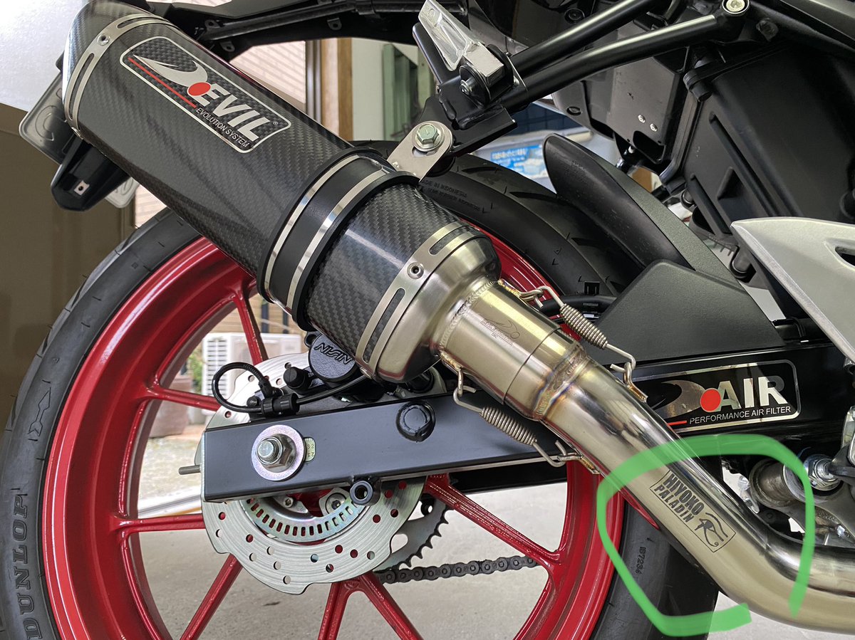 GSXR125 GSXS125 デビル管 Devil D6フルエキゾースト カーボン の