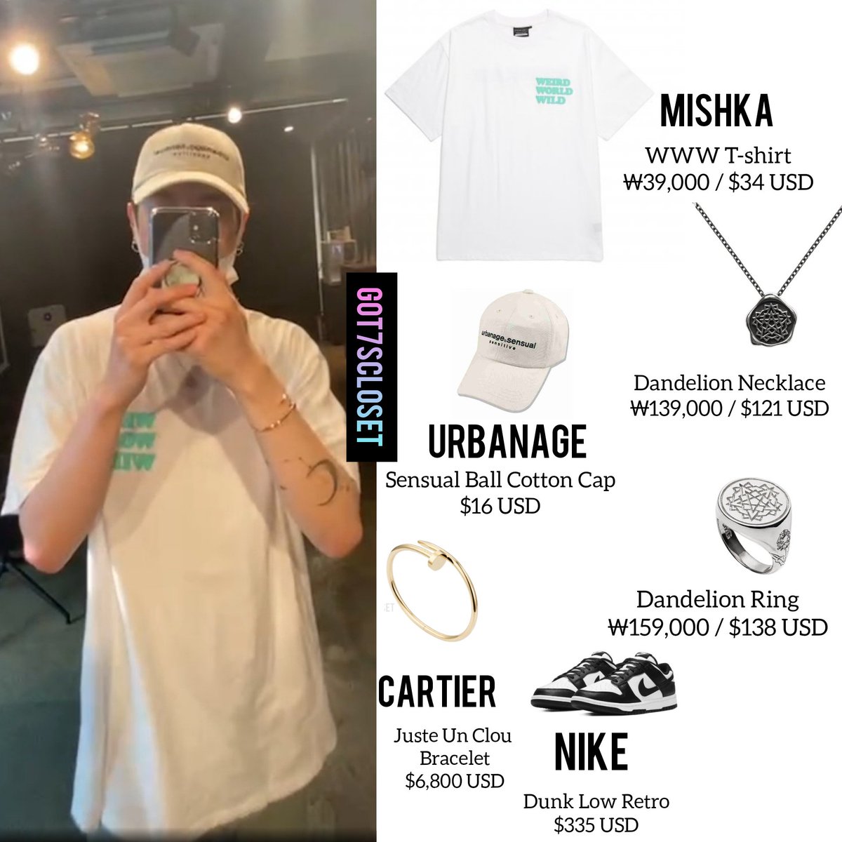 210811] Yugyeom • MISHKA - WWW T-shirt ₩39,000 / $34 USD