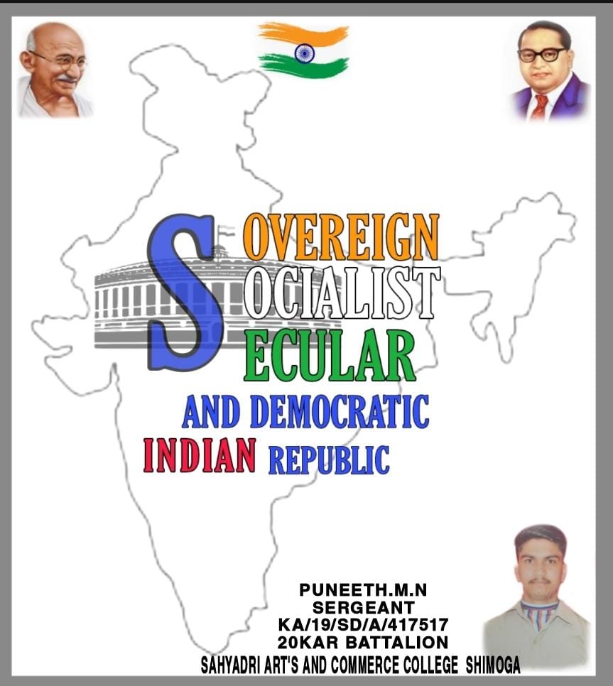 shashiraj_u's tweet image. Digital poster on &apos;Preamble of Indian Costitution&apos; as a part of 75th Independence Day Celebration