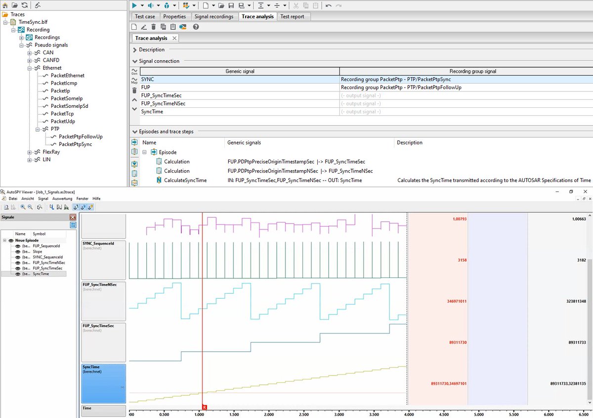 tracetronic's tweet image. TRACE-CHECK unterstützt seit der 2021.2 die Analyse von Zeitsynchronisationsnachrichten für CAN, FlexRay und Ethernet (PTP) gemäß der AUTOSAR Spezifikation. Mehr zu unseren Software-Tools: tracetronic.de/produkte/
#tracecheck #ecutest #featurecheck