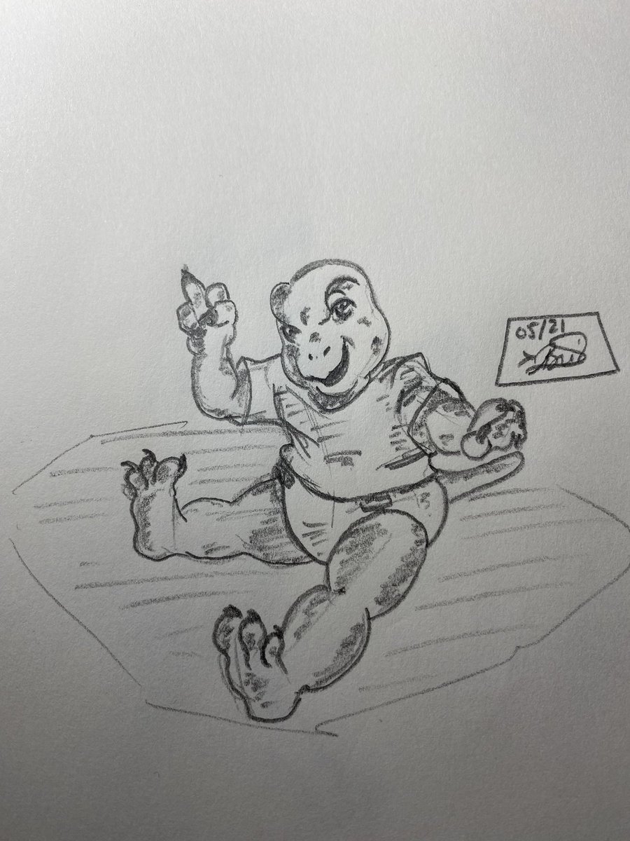 GregoryBui's tweet photo. Vous vous souvenez de Bébé Sinclair de la série Dinosaures?
Bon, il tenait à vous rappeler que le mercredi c’est le jour des enfants 😂
#quicksketch #fanart #gregorybui #dinosaure #bebesinclair #serie #90s https://t.co/et6y91yKoK