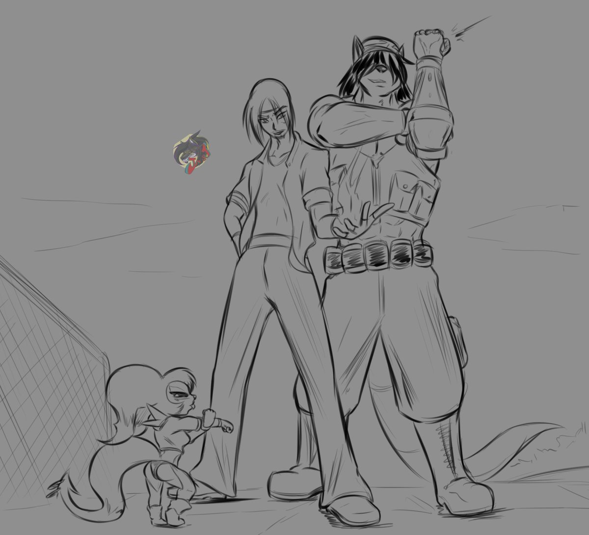 JnG_Art's tweet photo. Was bored. Drew King of Fighters stuff with OCs.
#thekingoffighters #kof #KOFXV #art #arrtwork #sketch #doodle https://t.co/xSELKi8mwc
