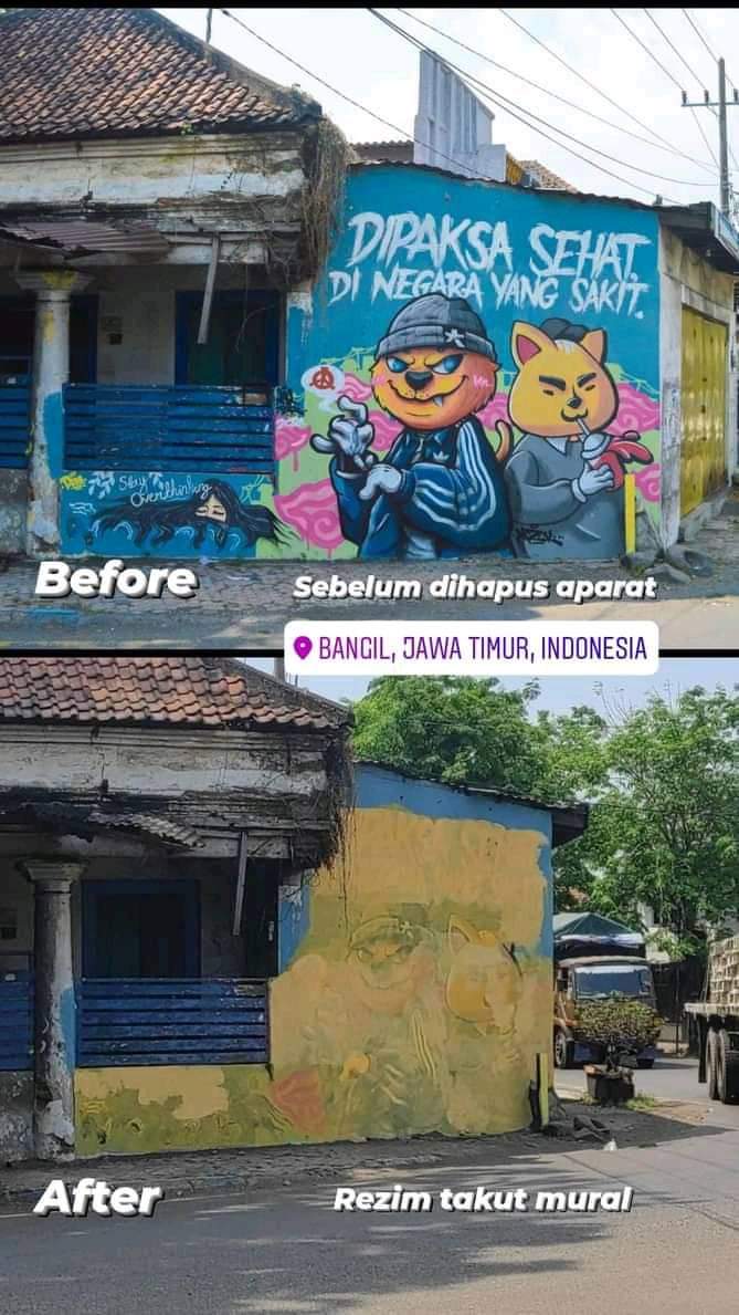 sama mural aja kebakaran