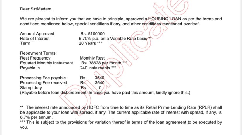 sri_naresh's tweet photo. continuation2:
@CarebyHDFC_HL @HomeLoansByHDFC  I reached out to gachibowli branch yesterday &amp; met Mr. Ritesh &amp; I was told that RPLR with spread increased by 0.55% and hence mine gone up to 7.25 from 6.7%. V all knew its false and there isnt any such huge hike in repo by RBI https://t.co/t1nrQtvg39