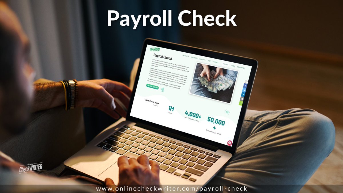 webcheckwriter's tweet photo. https://t.co/29XOywu3K6
Easily manage your payroll calculations using OnlineCheckWriter. You can create group checks with your company logo, including your employees' account details. Easily print and transfer them on time.
#PayrollCheck #PayrollCheckTemplate #FreePayrollCheck https://t.co/UDsA6ouizu