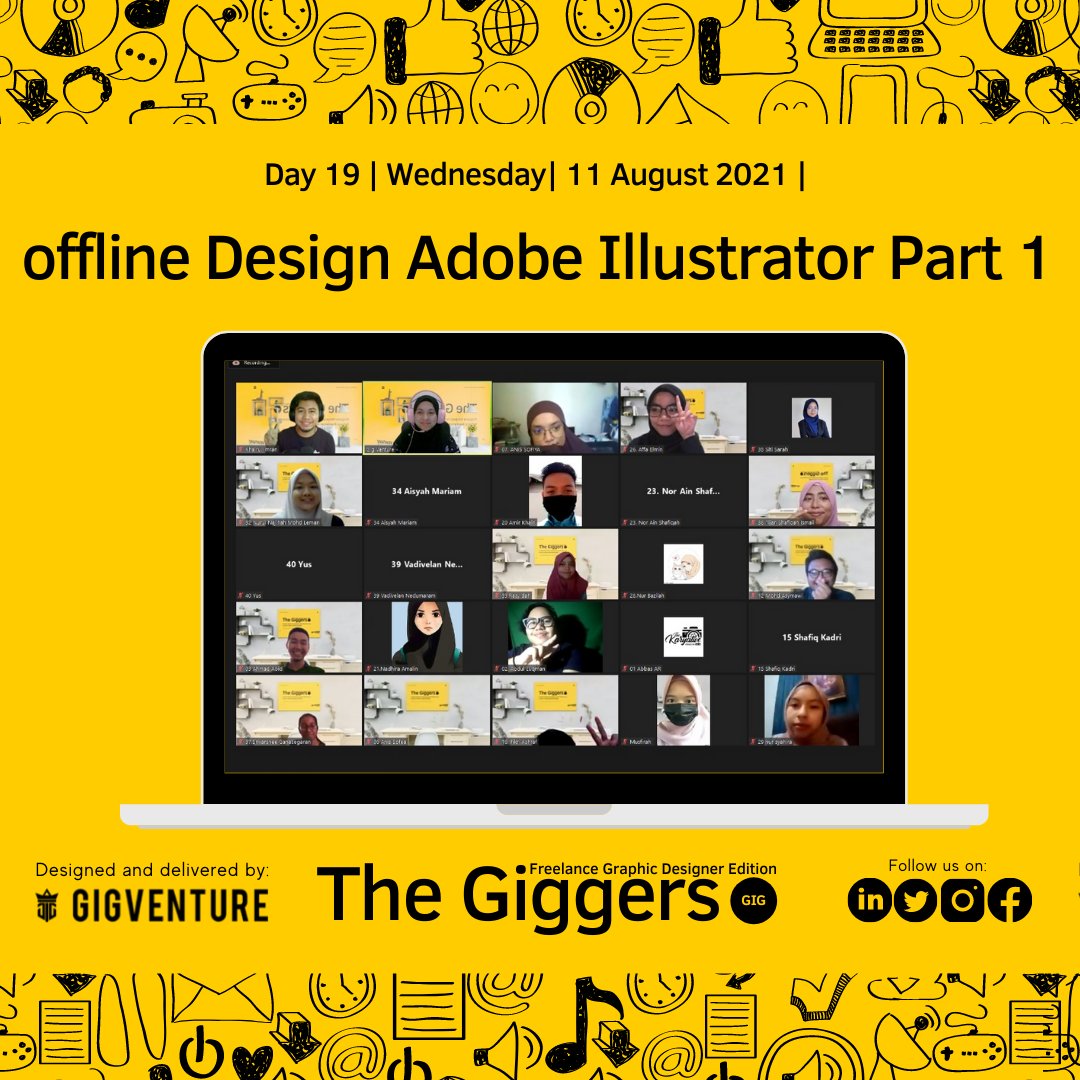 Day 19/30

offline Design Adobe Illustrator Part 1

Sesi pembelajaran menggunakan software Adobe Illustrator bersama Coach Imran 

#TheGiggers
#GiGVenture