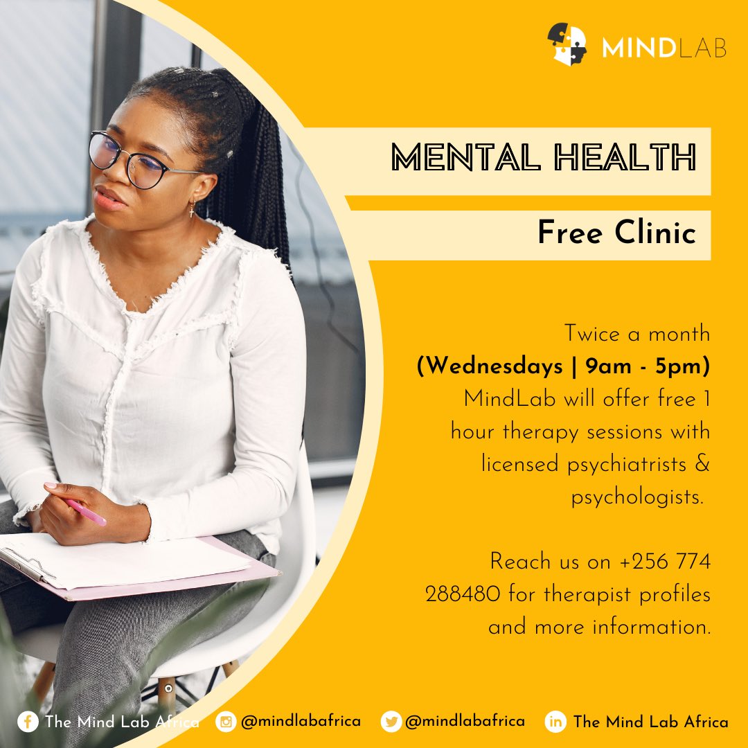 mindlabafrica's tweet photo. Have you contributed towards our #MLDonation Therapy Pool? This is what it is looking to finance! Every other Wednesday, our team of psychiatrists will be available for free one-hour sessions for anyone that needs but is unable to afford therapy.
#MentalHealthMatters https://t.co/U3ByMDzY7P