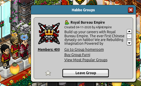 HabboRbe's tweet photo. @HabboRbe Hooray! Royal Bureau Empire just reached 400 members in its main badge!!! Next goal is to hit 500 members! Let's go!! Join RBE now! We are excited to see you there ;) 

          -Sha
#RBERoadTo500
#Habbo
#agency
#habborbe https://t.co/ksPNWKtrQh