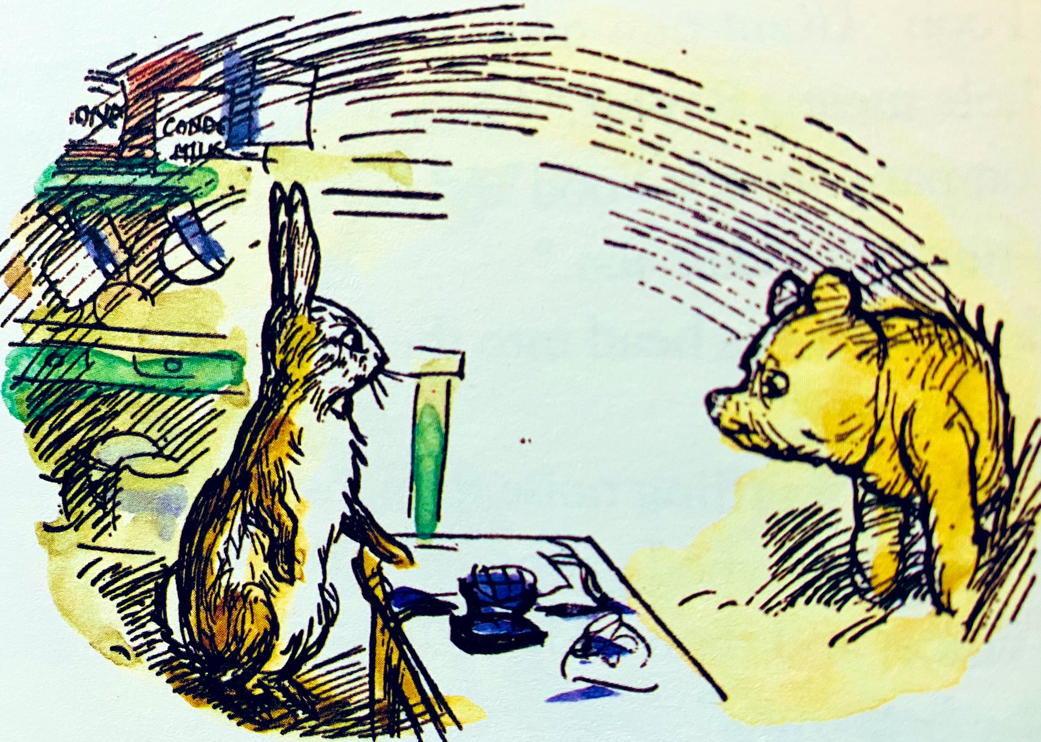 A.A.Milne on Twitter "Pooh always liked a little something at eleven o