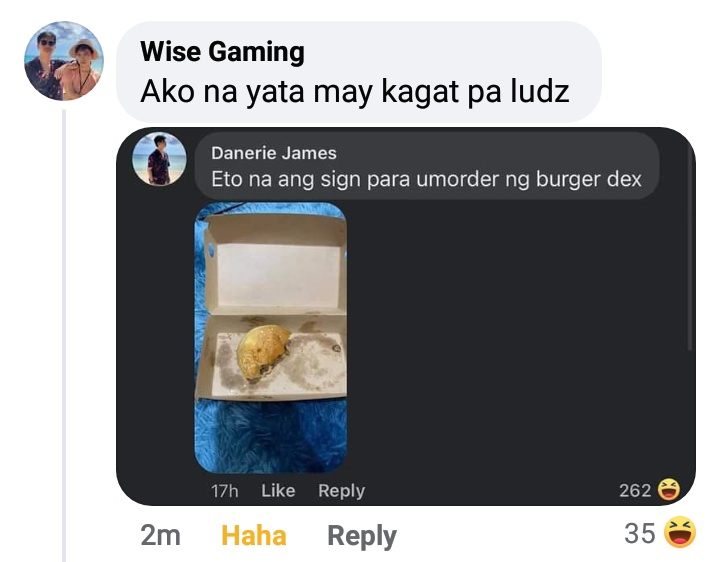 <a href="/MinuteBurger/">Minute Burger</a> Oo naman po, yan patunay ni Wise HAHAHAHAHA