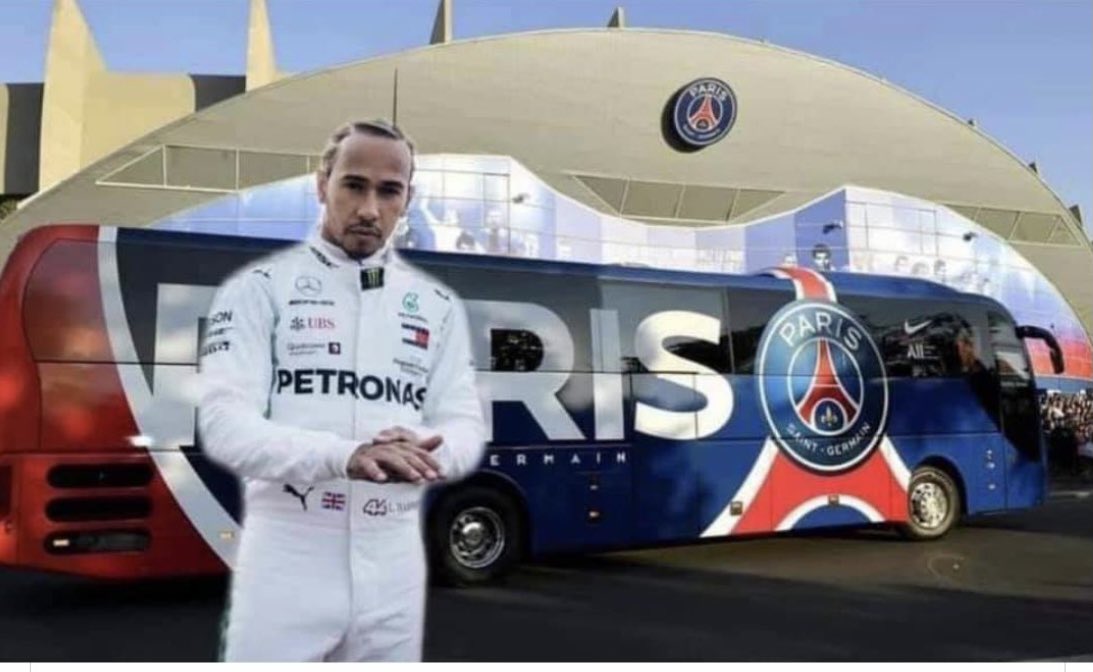 🚨 Le PSG sur le point de faire signer Lewis Hamilton  pour conduire le Bus de l’équipe 🚨