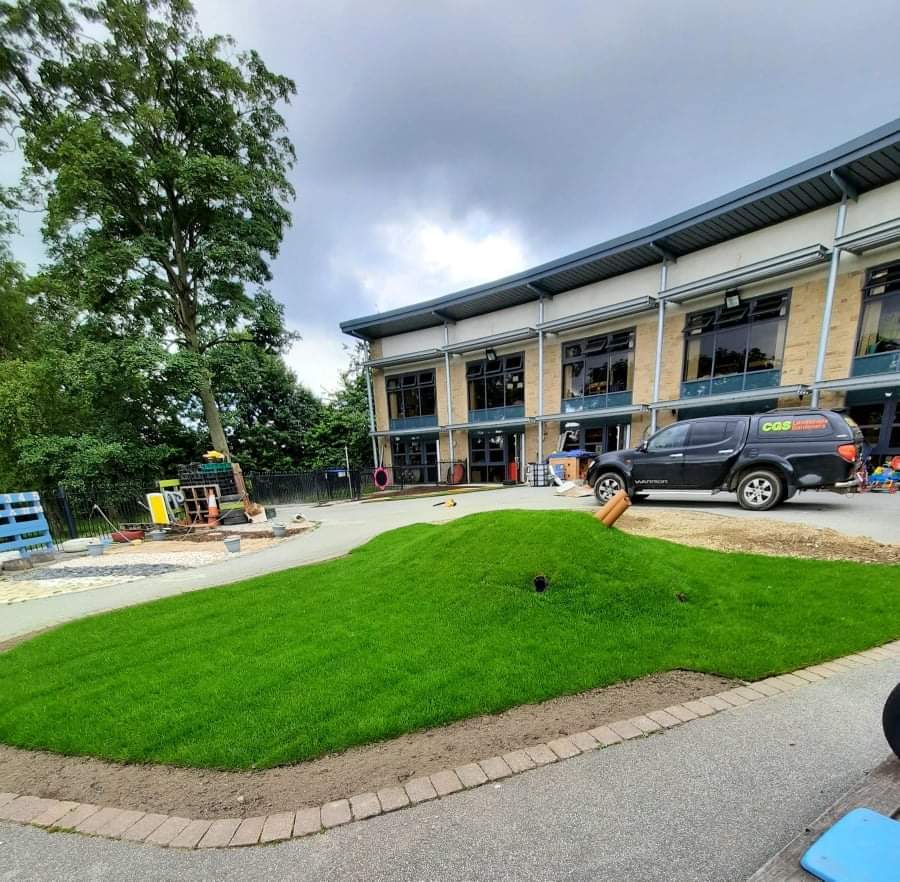 GemmaGarner15's tweet photo. A roly-poly Hill with ball shoots we have created at a nursery the kids are so excited to play on this 🤸‍♀️🥎 @CGSOVBFD #outdoorplay #Playground #fun https://t.co/Jmdl7hzjEH
