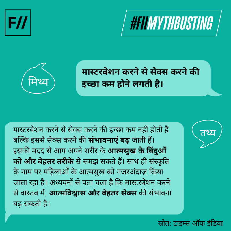 FIIHindi's tweet photo. मास्टरबेशन करने से सेक्स करने की इच्छा कम नहीं होती है बल्कि इससे सेक्स करने की संभावनाएं बढ़ जाती हैं। इसकी मदद से आप अपने शरीर के आत्मसुख के बिंदुओं को और बेहतर तरीके से समझ सकते हैं।
#FIIMythbusting
#Masturbation https://t.co/bVtCphosDv