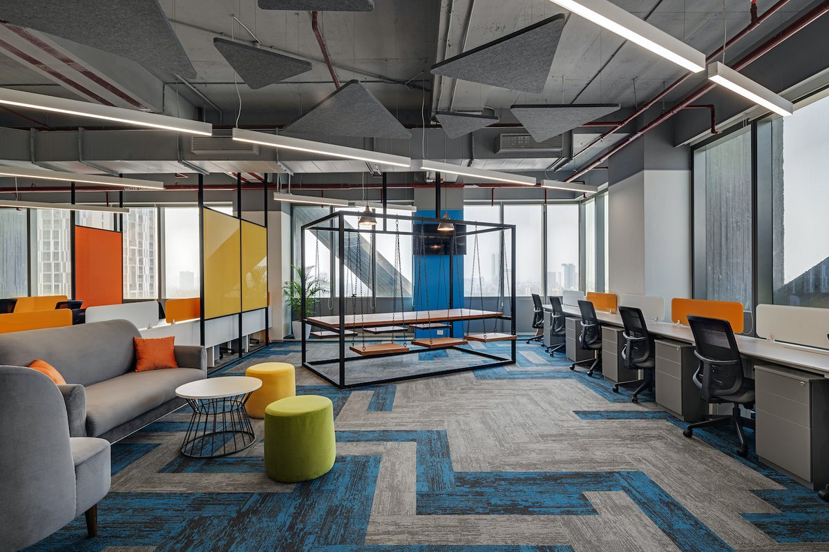 JTCPLDesigns's tweet image. A fun, millennial-oriented workspace for blue-blooded Axis Bank, India in Mumbai.

#JTCPLDesigns_HTSInteriors  #Design #JTCPLDesigns #Indianarchitects #officedesign