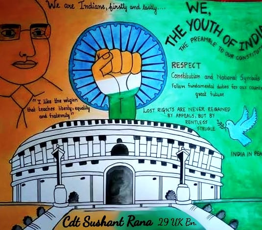 National Constitution Day Poster | Drawing Painting India Constitution Day  - YouTube