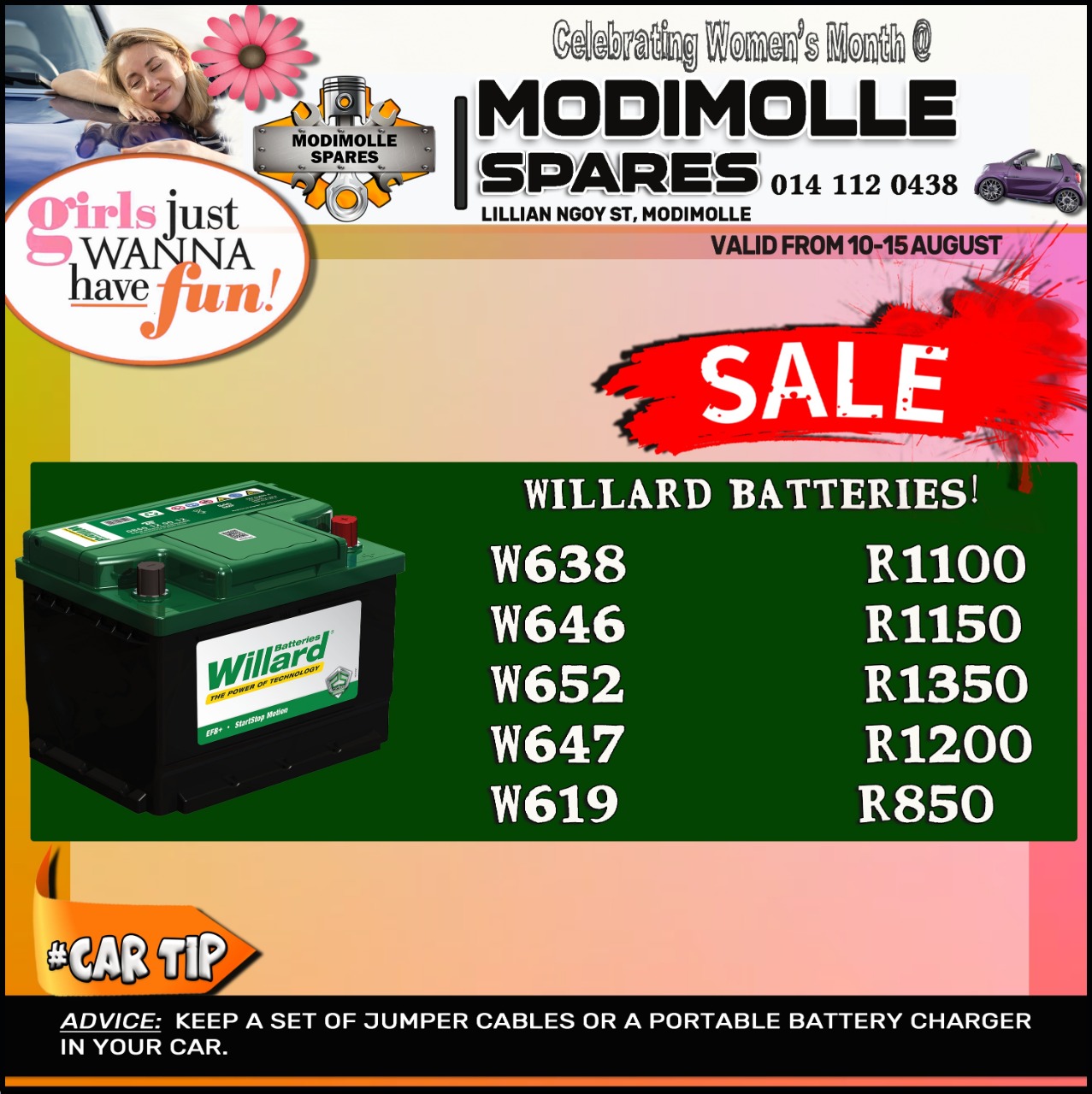 Willard battery sales prices
