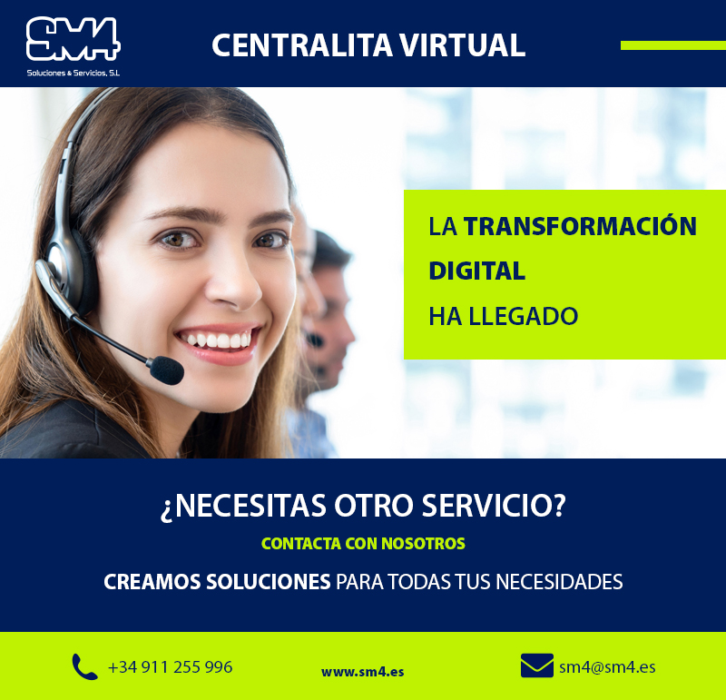 SM4_es's tweet photo. OFERTA ESPECIAL AGOSTO – CENTRALITA VIRTUAL
.
https://t.co/ks8zQ7KYvP
.
#centralitavirtual #transformacióndigital #teletrabajo #solucionestecnológicas #telecomunicaciones https://t.co/alSir4XmGl