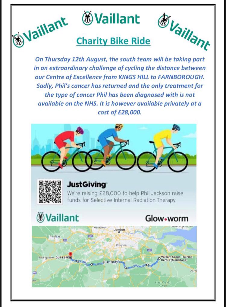 1 day to go…….. Please sponsor us to raise money for Phil Jackson, to get the medical treatment he needs, which is not available on the NHS. justgiving.com/crowdfunding/p…