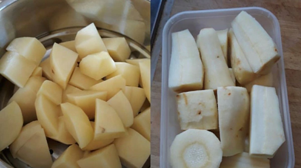 🥔 Sprouted potatoes and wrinkly parsnips? <a href="/busygreenmum/">Homegrown and Foraged</a> (Instagram) has the solution:

"Both still perfectly fine to use. I peeled, chopped and steamed the potatoes and parsnips to make potato salad for tonight's dinner and I'll freeze the parsnips for when we next want a roast"