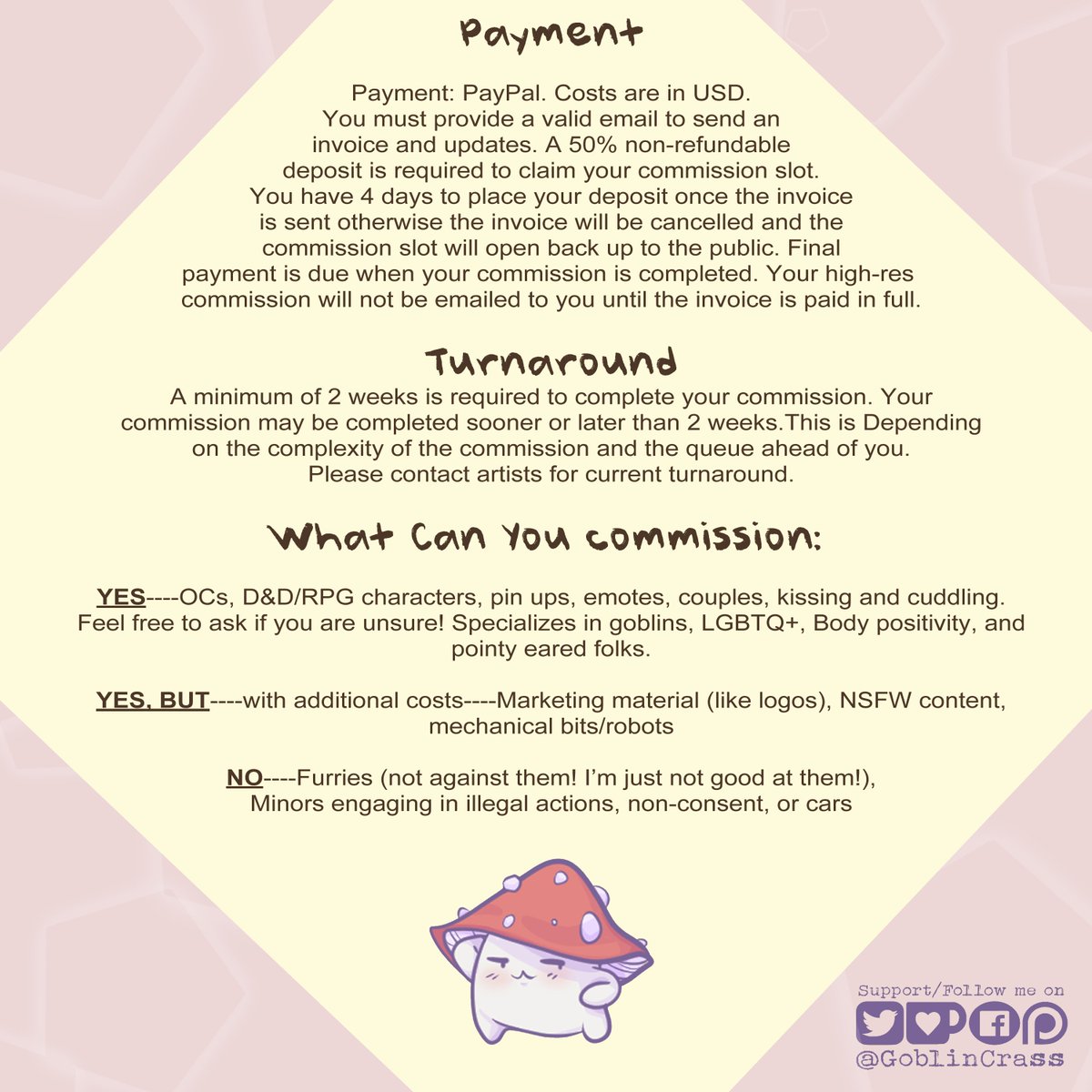 GoblinCrass's tweet image. PRICELIST UPDATE!

Check out my new price information! If you have any questions, please feel free to message me! 

Some examples will be put below this
#commissions #DnD #Goblin #OC