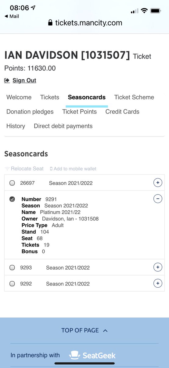 IanD64's tweet photo. @ManCityHelp If hit back I get to the attached screen but add to digital wallet button is greyed out https://t.co/YXY5R0muxe