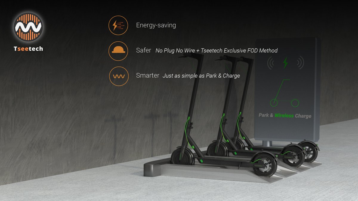 Besides wireless charger for phones, more fields we're reaching out. Take a look at the perfect wireless charging solution for electric scooters. 

#tseetech #scooters #lime