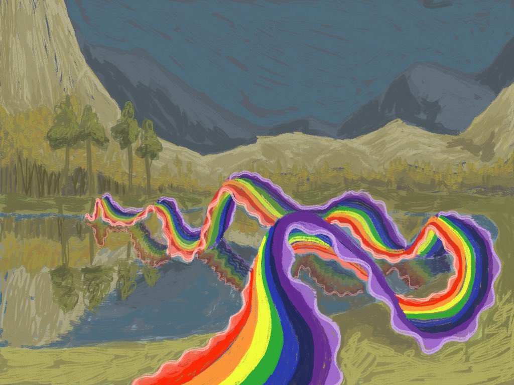 feiphet's tweet photo. ‘’The rainbow ‘’
Today, it’s not raining. 

Ig: @feiphet
https://t.co/tTE7UhFD1u
#nft #nftcollector #NFTthaiartist #artwork #digitalpainting #NFTs #OpenSeaNFT https://t.co/NWyvbQdmOq