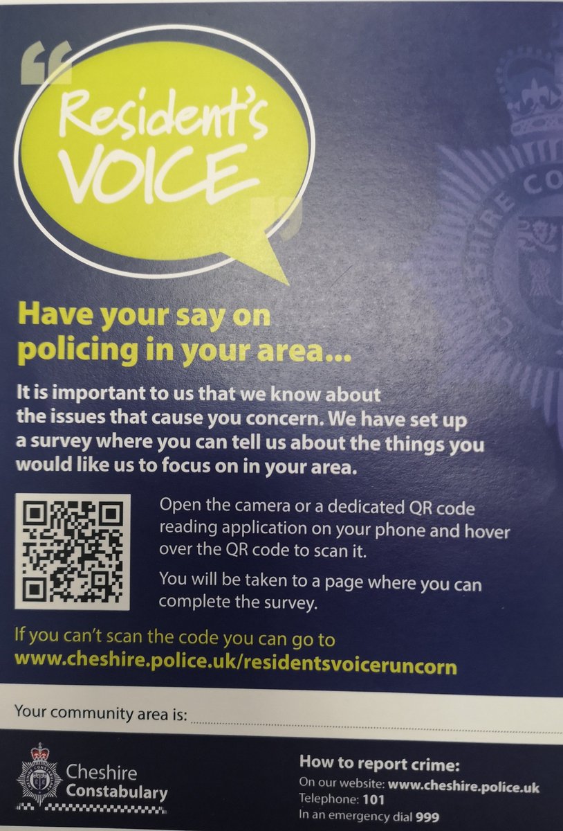Help us to tailor our approach to policing in the Halton Brook area by completing the survey.