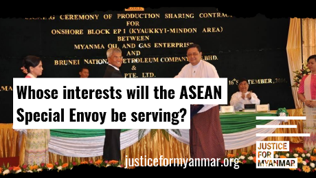 JusticeMyanmar's tweet photo. #Brunei’s biz w/ #Myanmar junta &amp; its notorious cronies makes a mockery of their 2nd FM’s role as #ASEAN Special Envoy. Dato Erywan Pehin Yusof cannot be considered a neutral mediator when he is also representing Brunei’s biz interests! [thread]👇🏽🧵 More👉🏽https://t.co/V3DQH2PkLL https://t.co/Sa0jNsuRgn