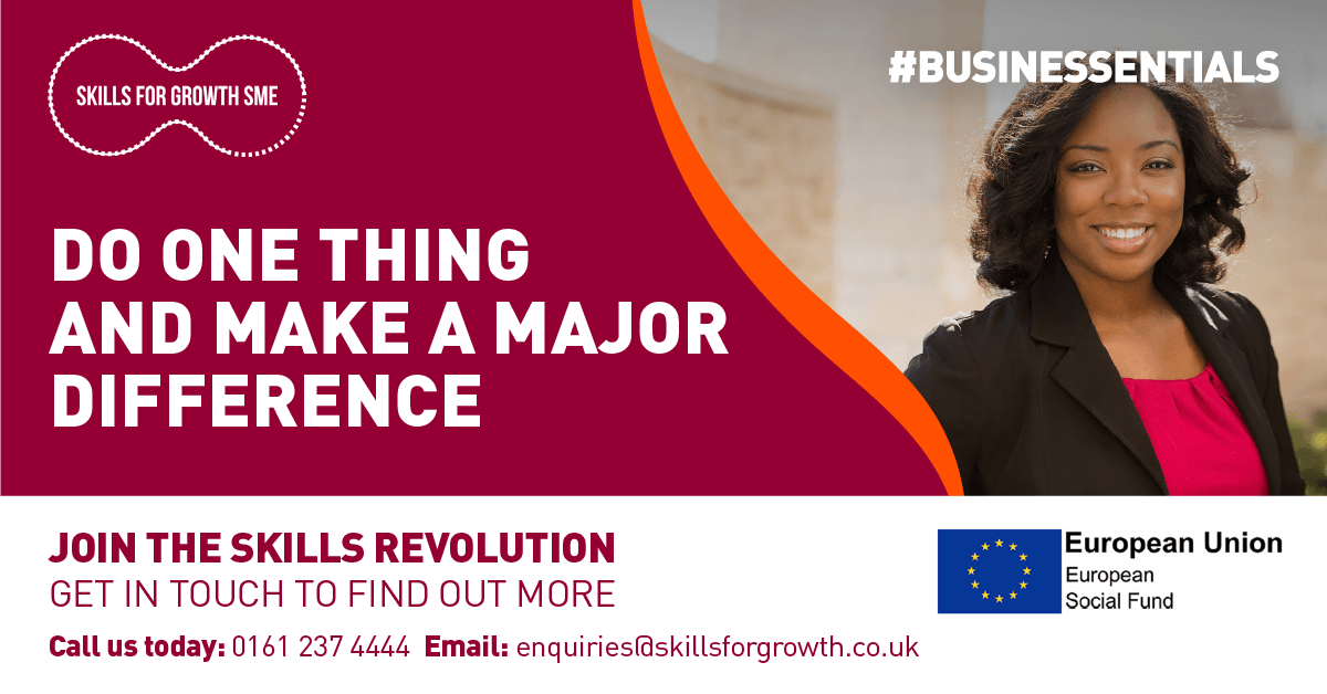 SkillsGrowthSME's tweet photo. One small change can make a major difference to your team and your business as a whole. Get the #Businessentials with our support. https://t.co/d1Sf4b3Q0n