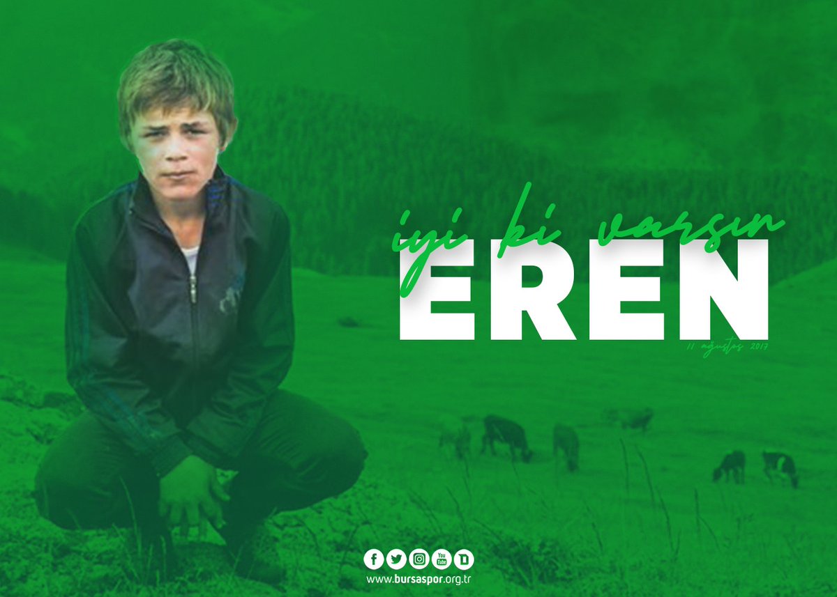 BursasporSk's tweet photo. Unutmadık, unutmayacağız.
#iyikivarsınEren https://t.co/O3vd9YQw83