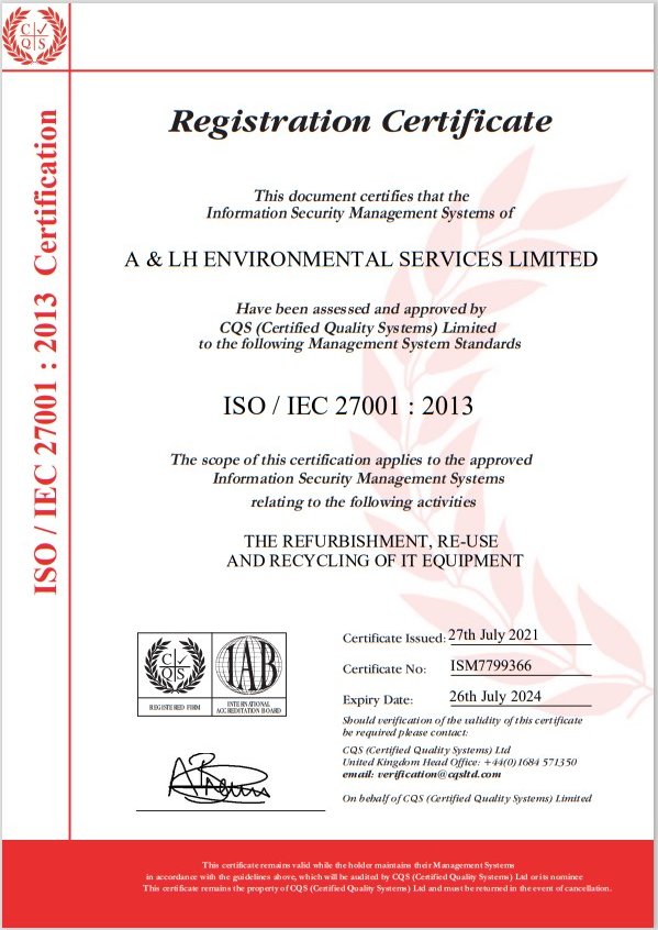 ALHEnvironment1's tweet photo. We are pleased to announce our latest accreditation ISO 27001 – A framework in place for organisations to establish, implement, operate, monitor, review, maintain and continually improve Information Security Management systems #Recycle #IT #WEEE #Electronics https://t.co/QAUtDmu4GG