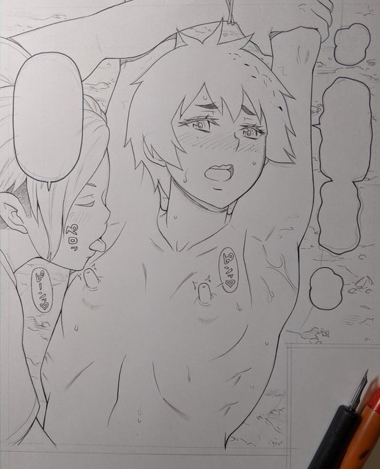 まだツルツルですが最終的な仕上げでワキ毛を描き込みます。
楽しみ☺️ 