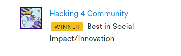 saphalshakha1's tweet photo. Hacking 4 Community Hackathon winner in Social Impact/Innovation category! π
@Devpost
#Hackathon #Hacking4Community #Coding4Community https://t.co/KwyYKxBndu