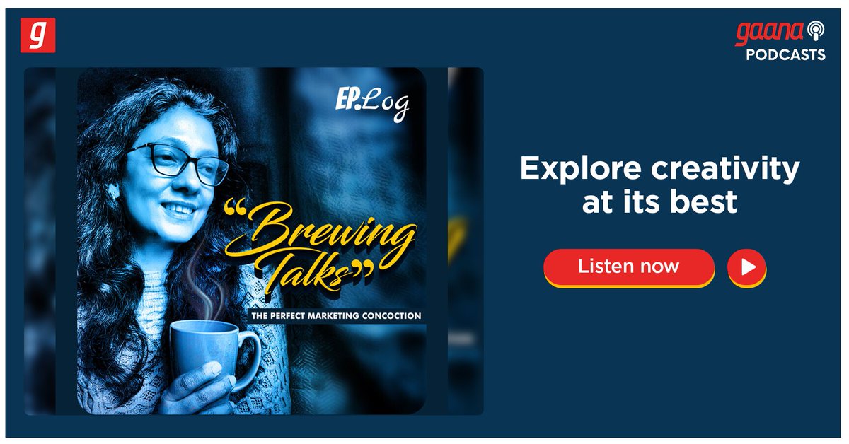@gaana (@gaana) on Twitter photo Indulge in insightful conversation with the most creative minds from the world of advertising and marketing. Listen to the 'Brewing Talks' podcast, now on Gaana. gaa.na/BrewingTalks
<a href="/EpLogMedia/">Ep.Log Media</a> #GaanaPodcasts Indulge in insightful conversation with the most creative minds from the world of advertising and marketing. Listen to the 'Brewing Talks' podcast, now on Gaana. gaa.na/BrewingTalks
<a href="/EpLogMedia/">Ep.Log Media</a> #GaanaPodcasts