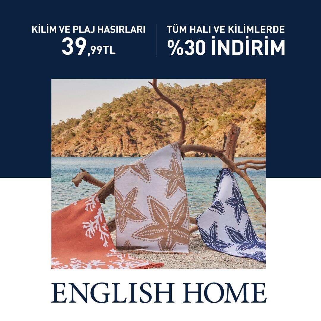 “Kilim ve Plaj Hasırları 39.99TL; Tüm Halı ve Kilimlerde %30 İndirim”

#englishhome #pelicanmall