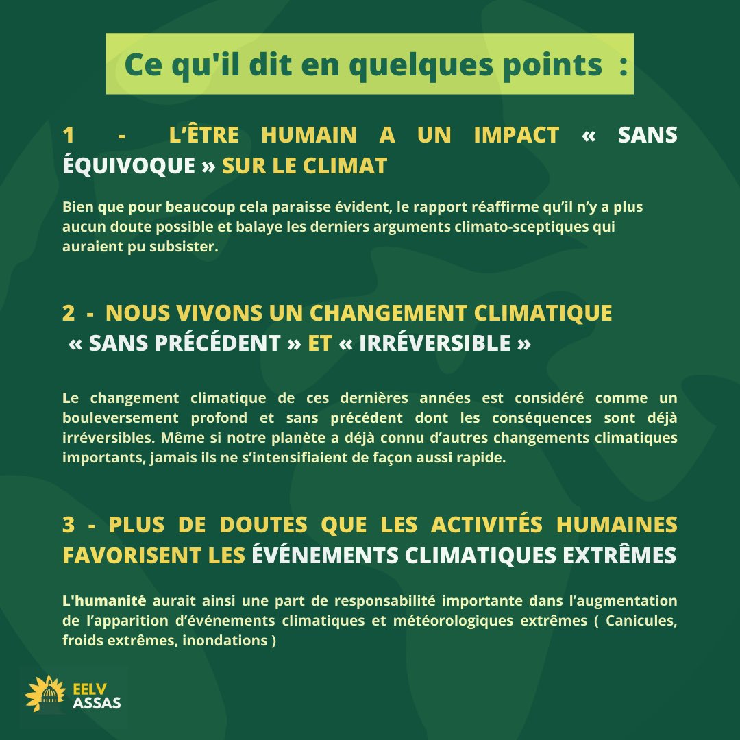 AssasEelv's tweet photo. ⚠️Le dernier rapport du #GIEC est encore plus alarmant que les précédents. 
Cependant rien n’est encore perdu à condition de s’y mettre maintenant. 
L’échéance de 2022 sera primordiale pour amorcer un changement profond de notre rapport à la nature. 🗳 https://t.co/bHtHy4DFW7